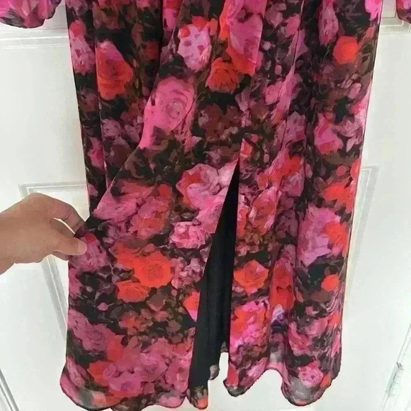 Steve Madden Dress Women's Small Fit & Flare Laine Chiffon Floral Print - Picture 13 of 15